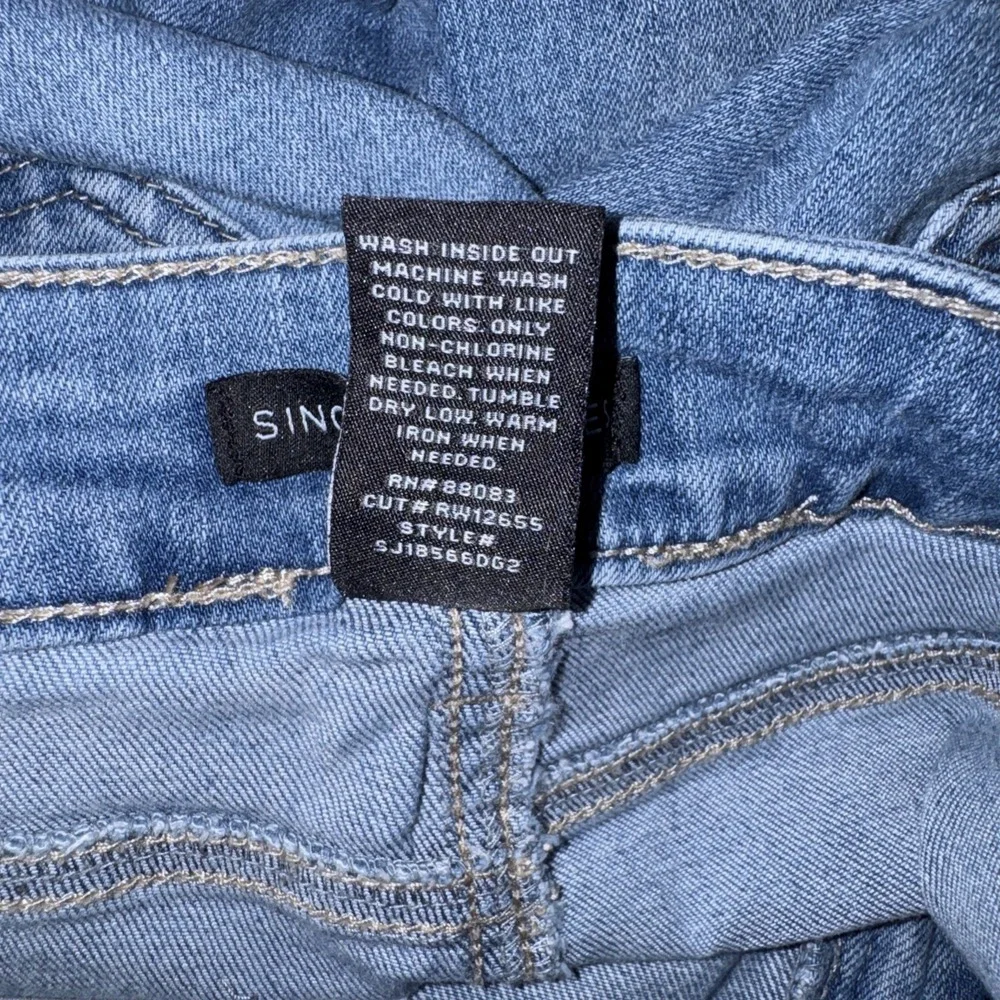 Sincerely Jules Jeans  Distressed  Womens Size 1/25 High Rise Straight Leg